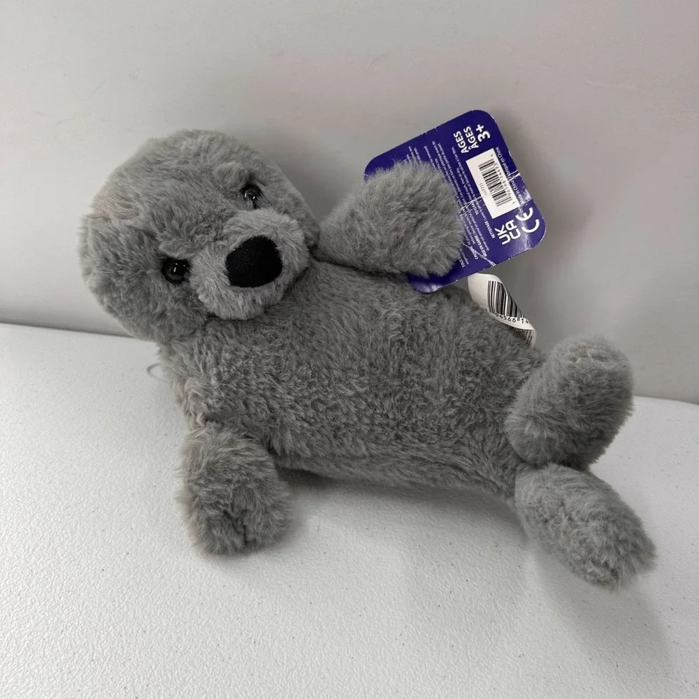 Kellytoy Jazwares Plush Gray Seal Stuffed Animal 12